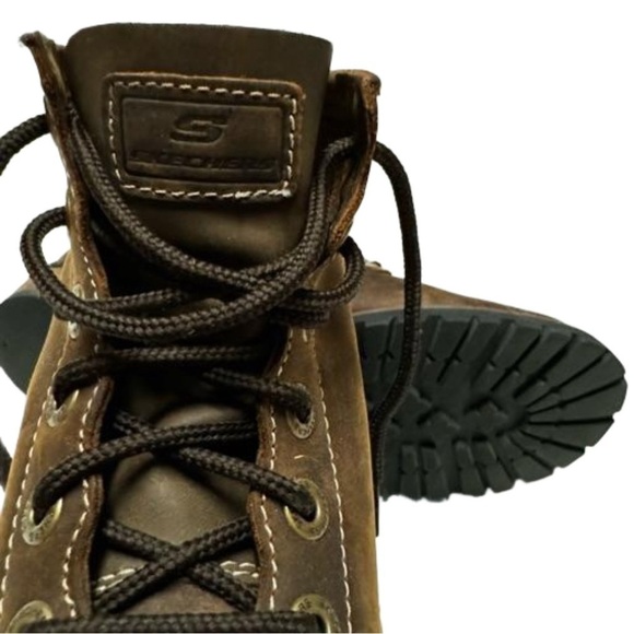 Skechers Womens Laramie Brown lace up Boots Size 7.5 NEW Has some scuff marks - Picture 12 of 17